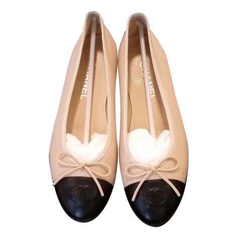 ballerines chanel beige noire|chanel white and black ballet.